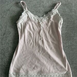 Hollister Light Pink Lace Cami Top
